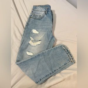 Ripped mom jeans